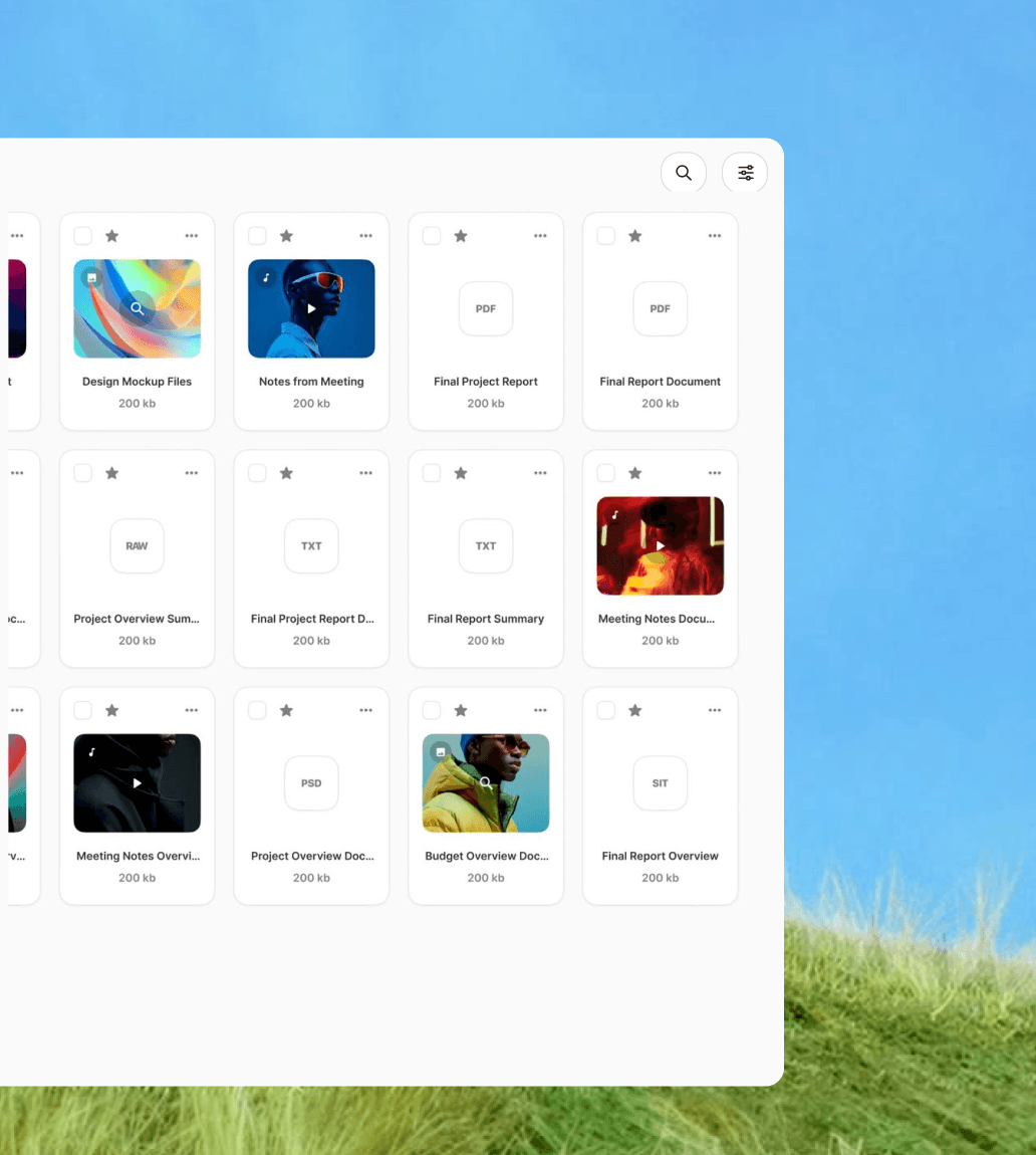 Projects workspace preview